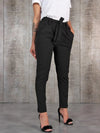 Dames chinos – hoge taille maatwerk broek met riem - stijlvol voor op kantoor