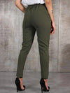 Dames chinos – hoge taille maatwerk broek met riem - stijlvol voor op kantoor
