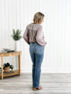 Tummy control denim jeans - flatterende vrouwen flared jeans