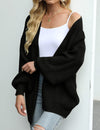 Dames gebreid vest met zakken - lange mouwen en casual los model - Bakkermode.nl