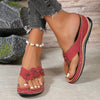 Dames slip-on teensandalen met bloemenprint en orthopedische ondersteuning - stijlvolle alledaagse sandalen
