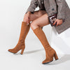 Knihoge laarzen - stijlvolle dames met hak