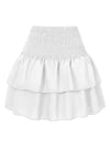 Dames rimpel minirok - bohemian print met gathered tailleband