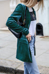 Fluwelen blazer - stijlvolle lange damesjas voor casual en elegante looks - Bakkermode.nl