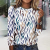 Floral patroon damesblouse - elegante lange mouwen top