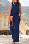 2-delige elegante damesoutfit - stijlvolle top met wijde broek