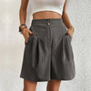 Dames hoge taille shorts met plooien - tijdloze basis voor casual uitjes