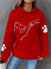 Zachte hoodie dames - warme trui met hondenprint - Bakkermode.nl