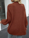 Dames gebreid vest met zakken - lange mouwen en casual los model - Bakkermode.nl