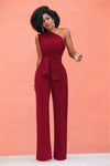 Jumpsuit - stijlvolle one-shoulder damesoutfit