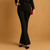 Dames flared trousers - hoge taille geklede kantooroutfit voor chique avondlooks