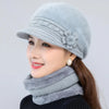 Dames winter muts en sjaal set - luxe accessoire van imitatiebont - Bakkermode.nl
