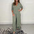 3-delige stijlvolle dames co-ord set - elegante lange tuniek en broek