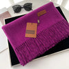 Luxe sjaal - zachte dames fringed omslagdoek