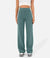 Dames wijde pijpen broek met hoge taille en knoopdetails - stijlvolle everyday wear met praktische zakken