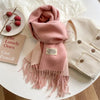 Luxe wollen sjaal - zachte dames wrap met franjes - Bakkermode.nl