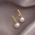 2-delige parel oorbellen - elegante gouden dames hangers
