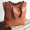 Leren tote bag - ruime dames handtas voor dagelijks gebruik - Bakkermode.nl