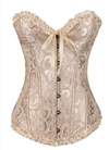 Brocade corset voor dames - verfijnd zwart corset met kantdetails