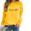 Oversized sweater - dames 'shine your light' casual sweatshirt