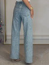 Dames bootcut & flared jeans - chique sprankelende wijde spijkerbroek - stijlvolle casual broeken voor diverse gelegenheden