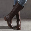Kniehoge leren laarzen - stijlvolle dames rijfootwear - Bakkermode.nl