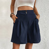 Dames hoge taille shorts met plooien - tijdloze basis voor casual uitjes