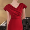 Elegante rode jurk - chique avondtoilet voor dames