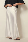 Zijde midi rok - elegante rok voor dames met hoge split