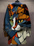 Kat-thema oversized hoodie - kleurrijke dames fleecejas
