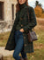 Wollen dames mantel - bruine jas met geruit patroon en knoopsluiting - Bakkermode.nl
