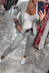 2-delige dames blazer en tailored broekset - slimme kantooroutfit