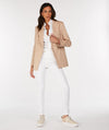 Chique beige blazer met dubbele knopen - Bakkermode.nl