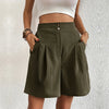 Dames hoge taille shorts met plooien - tijdloze basis voor casual uitjes