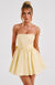Strapless mini jurk - elegante jurk met strikdetail