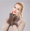 Synthetische bont fingerloze handschoenen - warm en trendy handwear voor dames