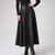 Elegante lange leren rok - veelzijdige a-lijn silhouet