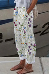 Dames casual broeken met unieke bloemprint - luchtige loungewear voor dagelijks gebruik