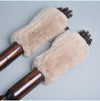 Synthetische bont fingerloze handschoenen - warm en trendy handwear voor dames