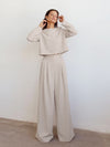 2-delige palazzo set - stijlvolle dames jumpsuit en top