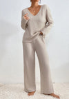 2-delige lounge set - stijlvolle dames rib gebreide pyjama outfit