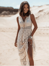 Maxi jurk - elegante dames bohemian stijl jurk met verfijnd ontwerp