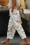 Dames casual broeken met unieke bloemprint - luchtige loungewear voor dagelijks gebruik
