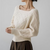 Dames kabelgebreide trui - elegante scoop neck gebreide top - Bakkermode.nl