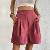 Dames hoge taille shorts met plooien - tijdloze basis voor casual uitjes