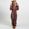 Fleece onesie met oren - uitnodigende loungewear voor dames
