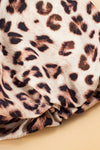 Maxi-jurk met luipaardprint en pofmouwen voor dames