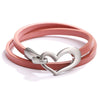 Harten leren armband - stijlvolle dames wikkelarmband - Bakkermode.nl