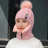 Gebreide balaclava met rits - dames winteraccessoire