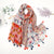 Florale pashmina sjaal met franjes - elegante dames sjaal - Bakkermode.nl